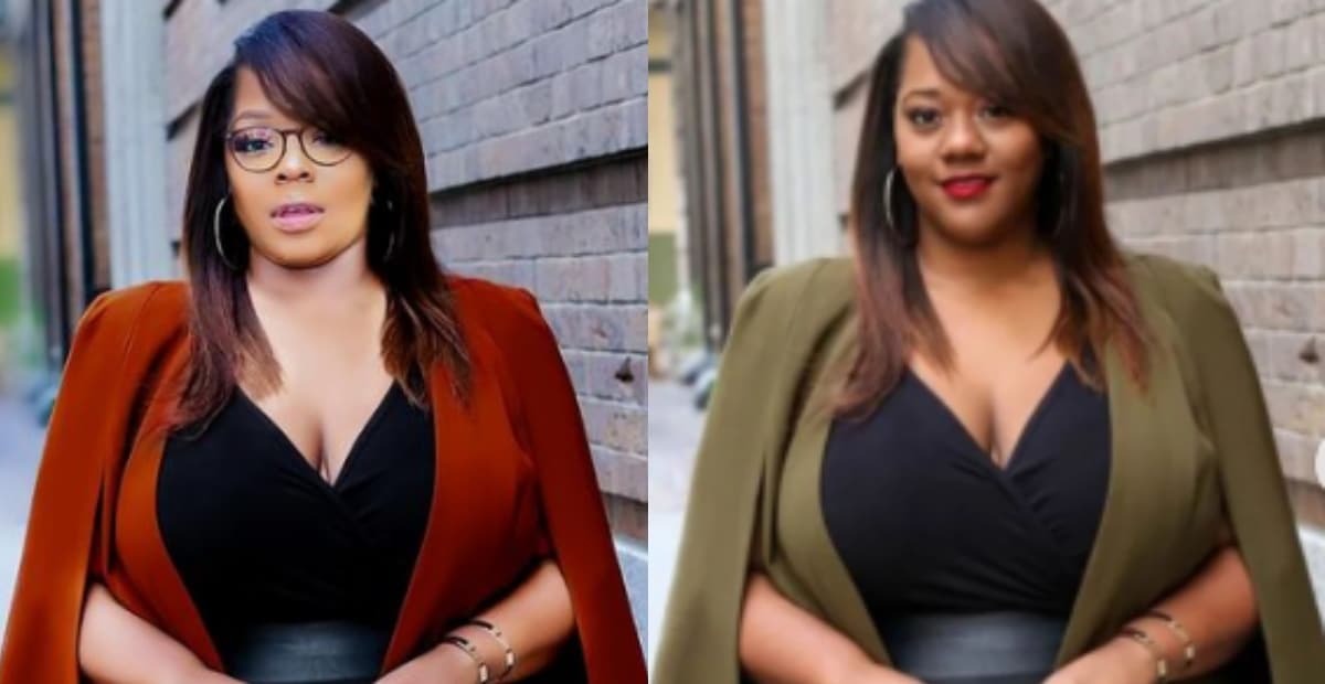 Risper Faith photoshopped her head on another woman's body. Photo: Risper Faith/MsKristine/Instagram.