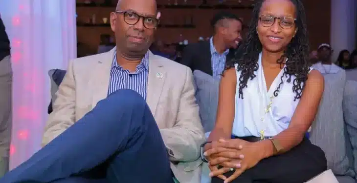 Wambui Kamiru with her late husband Bob Collymore. PHOTO/Courtesy.