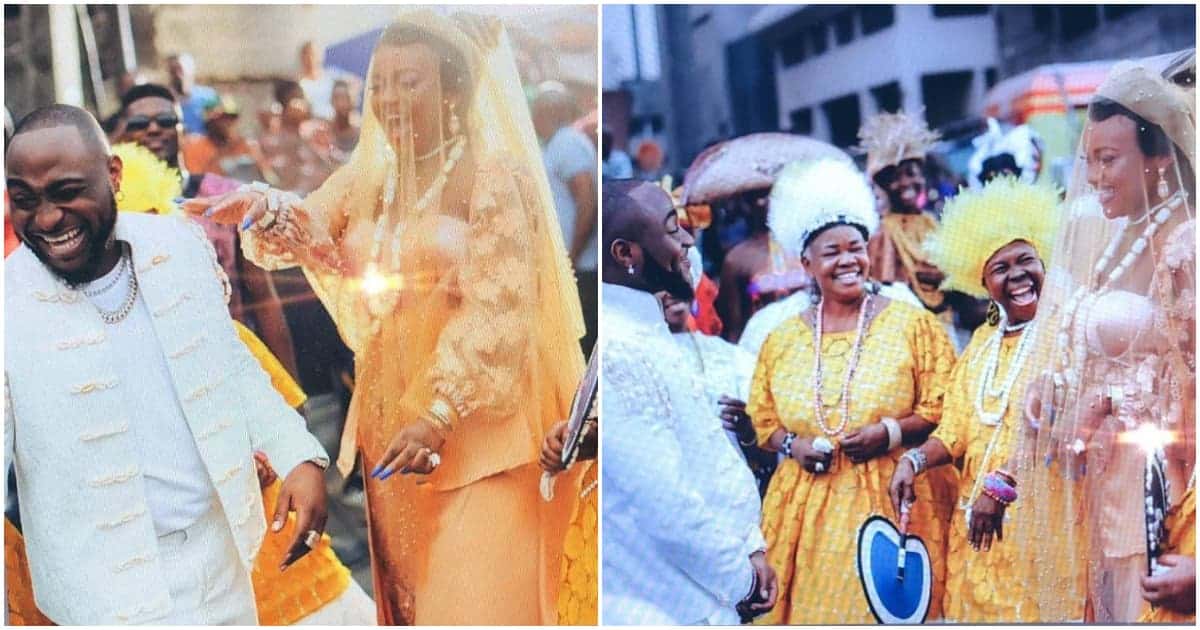 Davido allegedly wedded Chioma in a secret wedding. Photo: Legit.