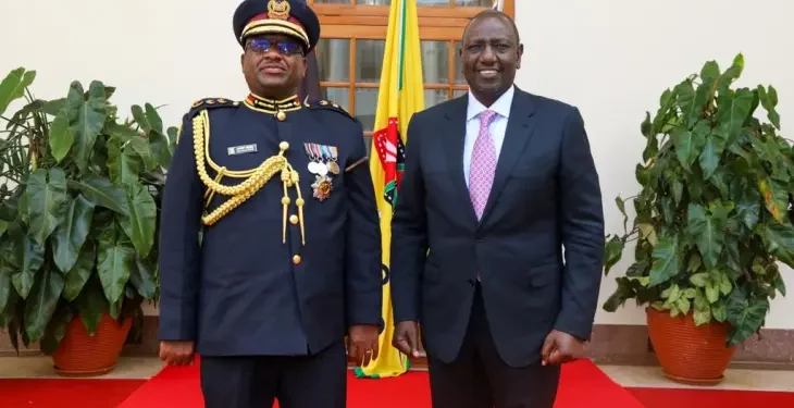 President William Ruto with IG Japhet Koome at State House, Nairobi.Photo/State House,Kenya