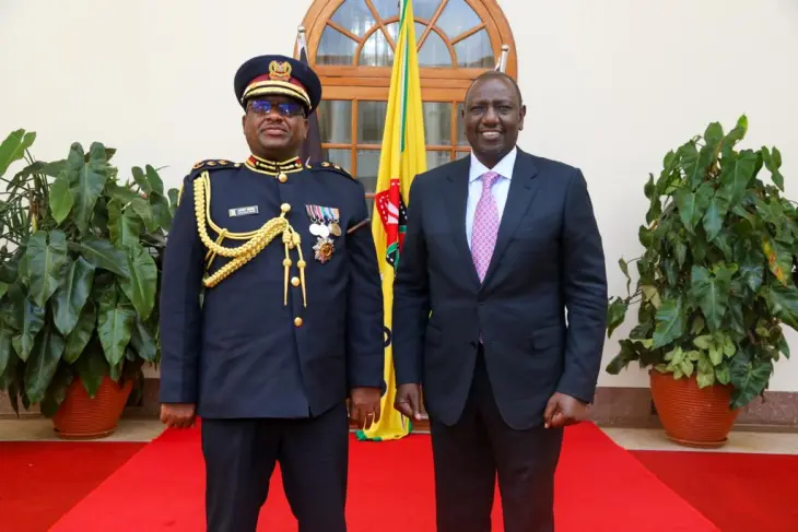 President William Ruto with IG Japhet Koome at State House, Nairobi.Photo/State House,Kenya