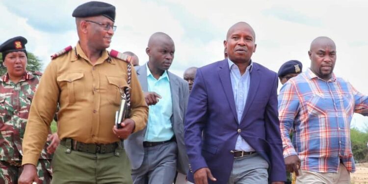 Interior CS Kithure Kindiki when he toured Kitui county.Photo/Courtesy