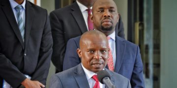 Deputy President Kithure Kindiki and Interior CS Kipchumba Murkomen. Photo/ Kindiki