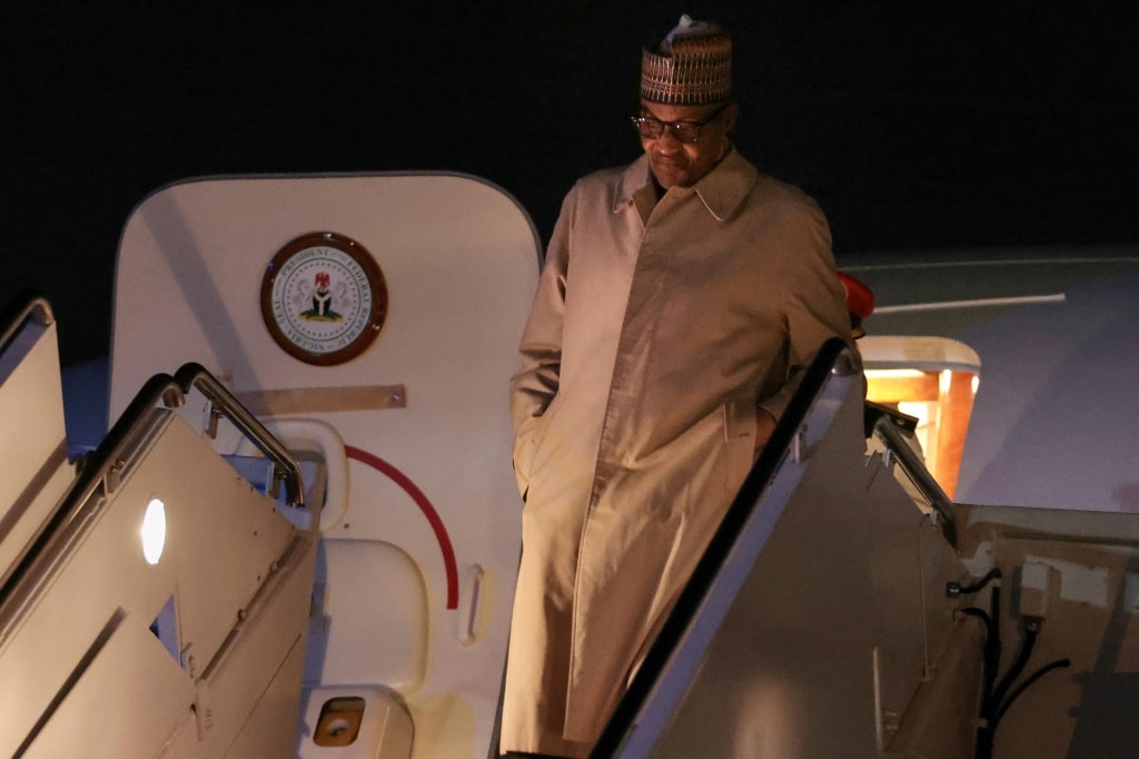 Nigerian President Muhammadu Buhari arrives at Joint Base Andrews on December 11, 2022 to attend the US-Africa Leaders' Summit | AFP