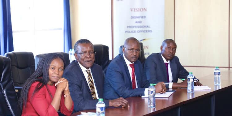 The Chairman of the National Task Force to oversee reforms at the National Police Service and Kenya Prisons Service David Maraga meeting with National Police Service Commission.
Photo: NPSC