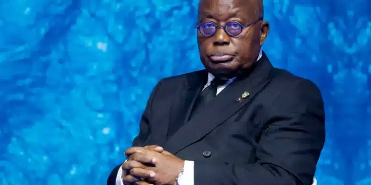 Ghanaian president Nana Akufo-Addo. He has ascribed the country's economic mess to the Russia-Ukraine war. 
Image: Ludovic Marin/AP
