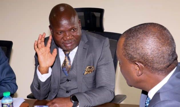 Council of Governors Finance, Planning and Economic Affairs committee Fernandes Barasa in meeting with Treasury CS Njuguna Ndung'u.Photo/Courtesy