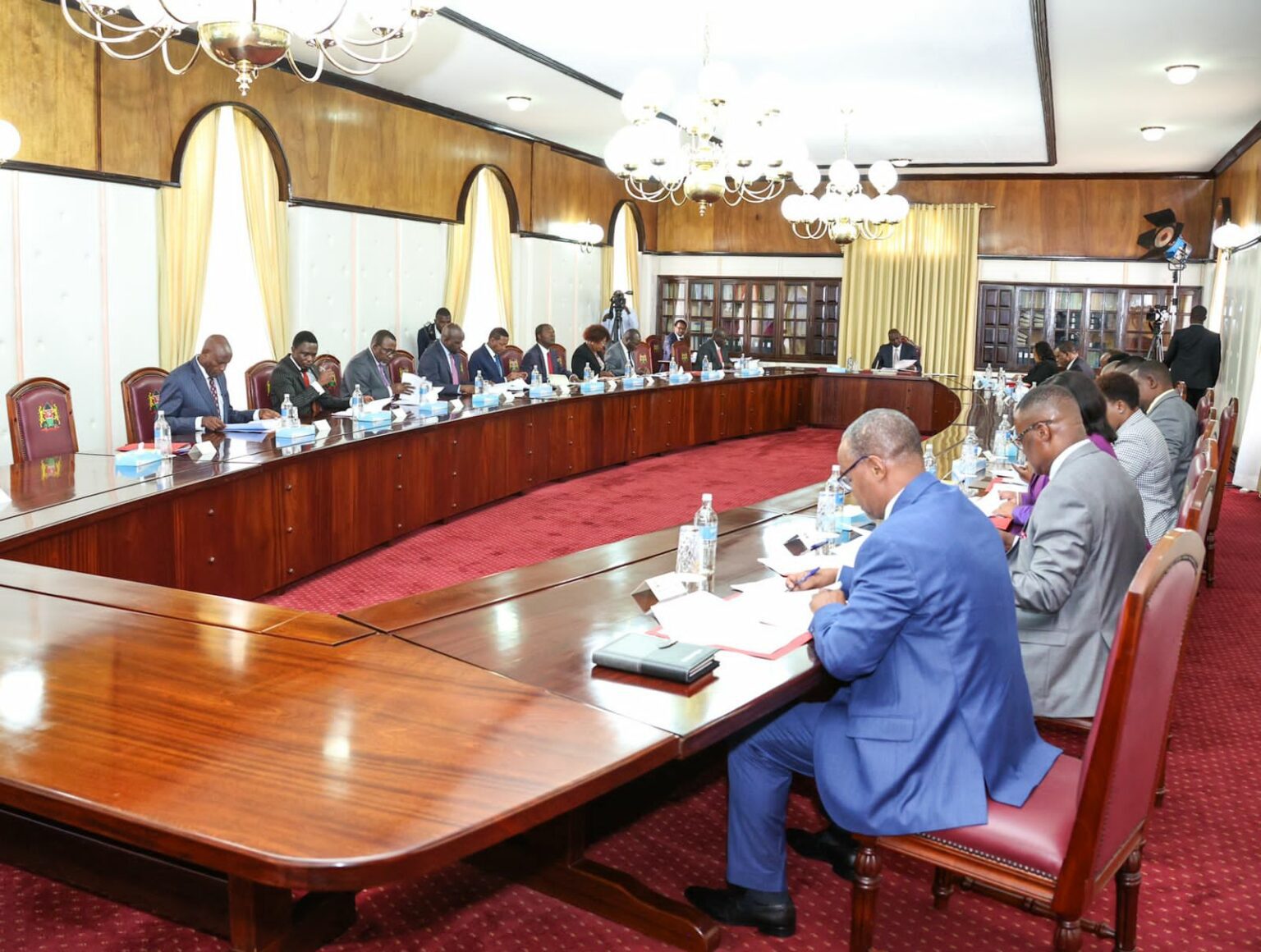 A past cabinet meeting.President Ruto says the Cabinet will go paperless in a push to digitize government services.Photo/State House