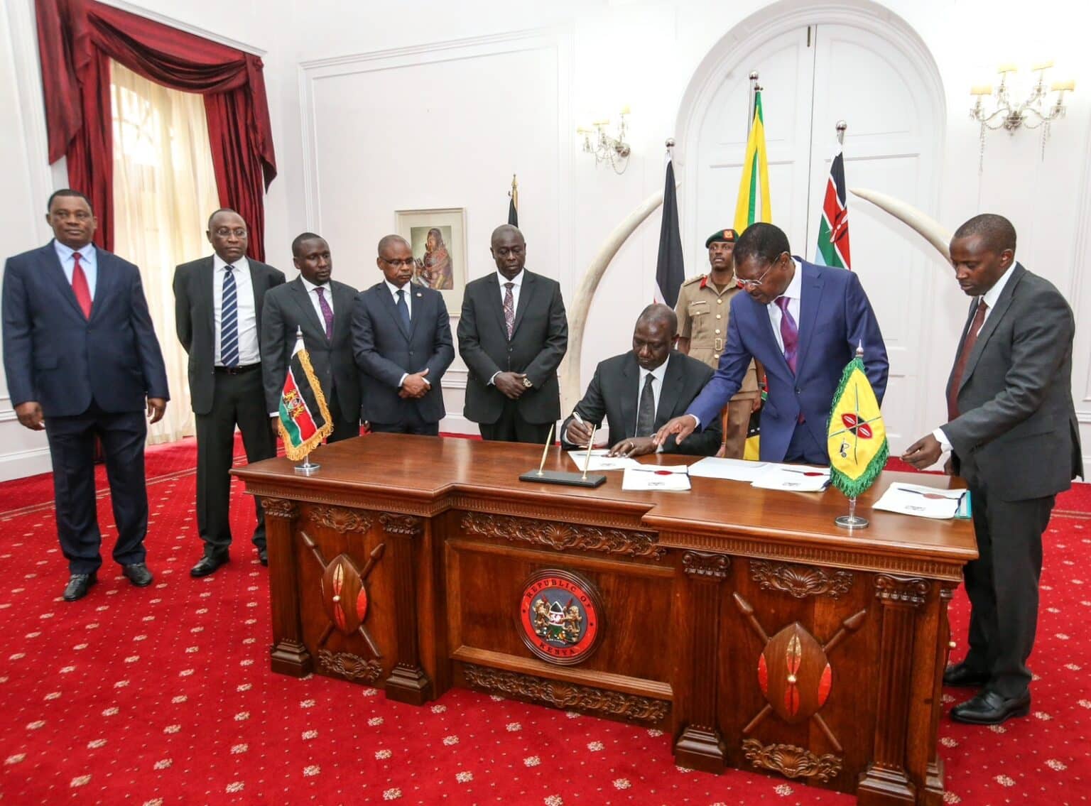 President William Ruto when he signed into law the IEBC (Amendement) Bill into Law at State House, Nairobi.Photo/PCS
