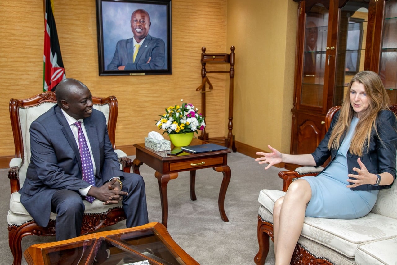 Deputy President Rigathi Gachagua with UK High Commissioner to Kenya Jane Marriott. Photo/Courtesy
