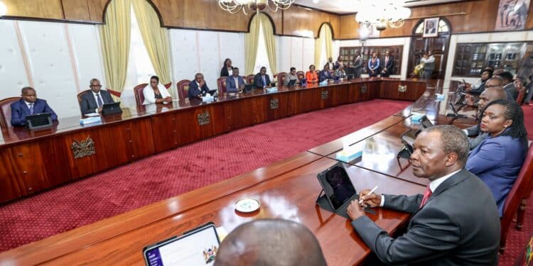 Members of the Cabinet during a meeting at State House.Photo/PCS