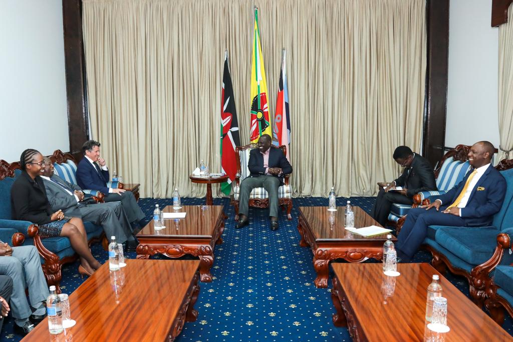 President William Ruto and World Athletics President Sebastian Cloe during their meeting at State House, Nairobi. Photo/State House