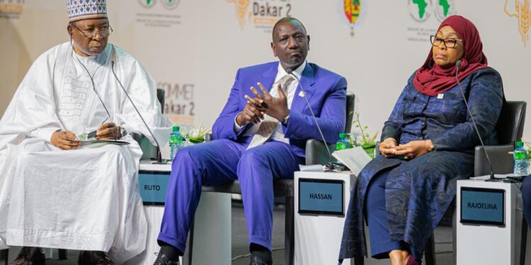 President William Ruto During The During The Dakar 2 Feed Africa Summit In Senegal.photo/Pcs
