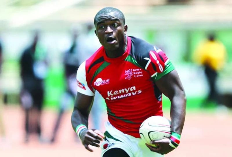Rugby player Willy Ambaka in a past tournament. Ambaka announced his retirement from the sport on Thursday, January 26.PHOTO/COURTESY.