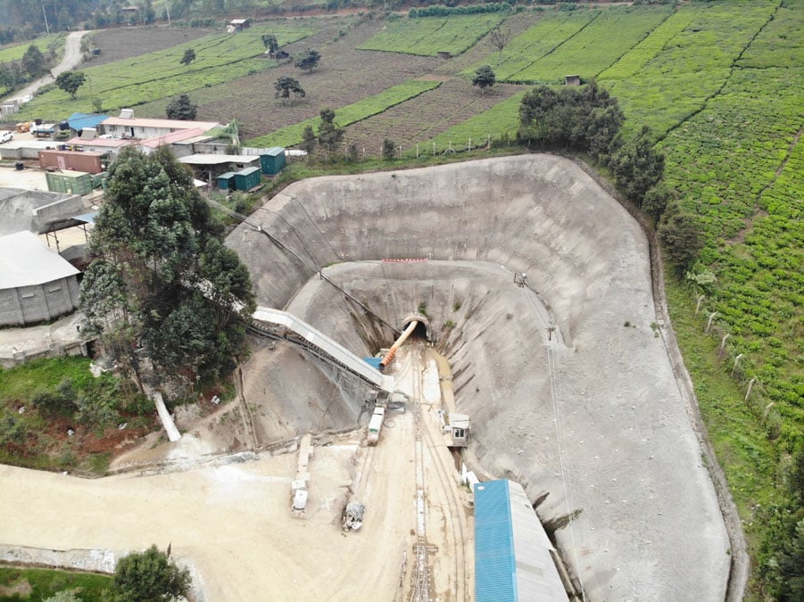 Phase one of the Northern water collector tunnel while under construction.The project is set to be launched next month.Photo/Courtesy