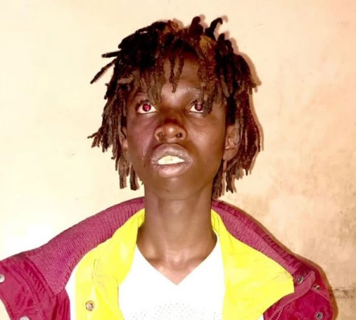 Notorious city thug George Ngugi alias Choku who was arrested after committing a crime on the night of Monday, January 30 in Nairobi's Huruma Estate.PHOTO/COURTESY