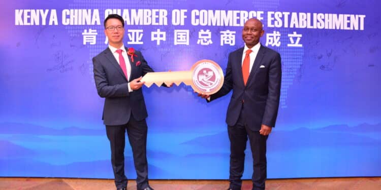 Kenya China Chamber of Commerce chairmanTim Chen during the launch of the lobby group in November, 2021 in Nairobi.PHOTO/COURTESY