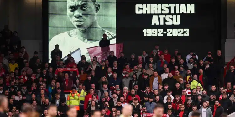 Newcastle Tribute To Ghanian Footballer Christian :Photo/Courtesy