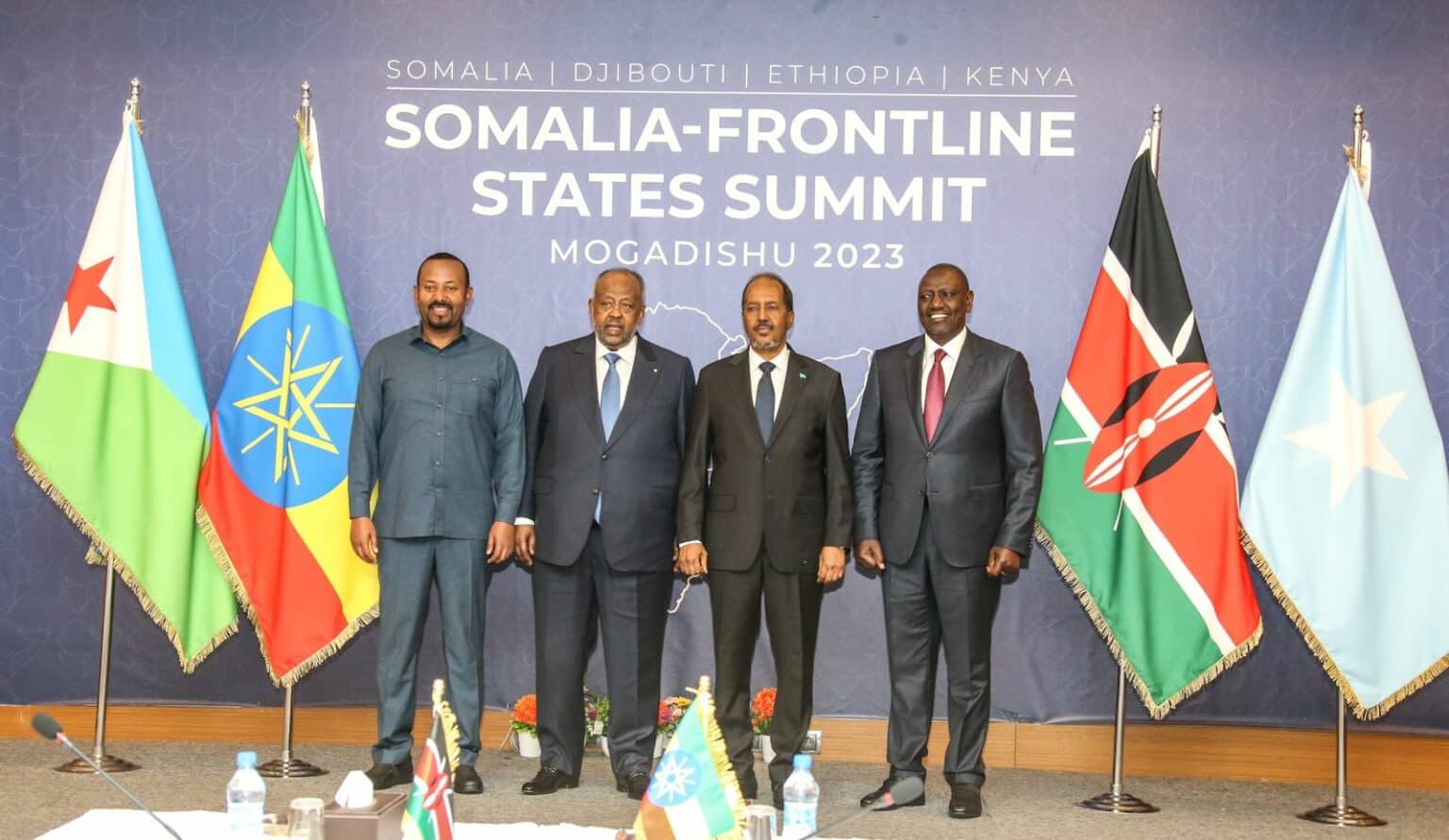 Horn of Africa Heads of State during the Somalia Frontline States Summit in Mogadishu.Photo/PCS