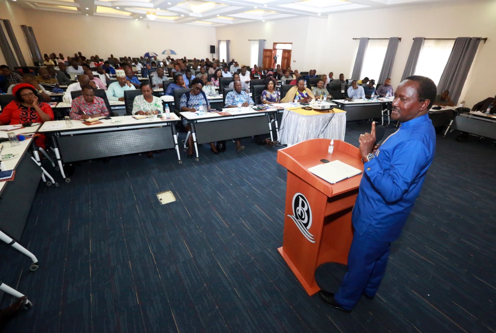 WIPER leader Kalonzo Musyoka addressing a party meeting in Naivasha.Photo/Kalonzo Musyoka,Twitter