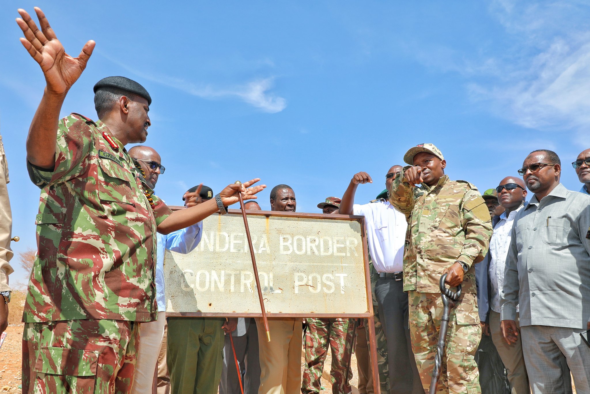 Interior CS Kithure Kindiki when he visited the Mandera border control post.Photo/Kithure Kindiki,Twitter