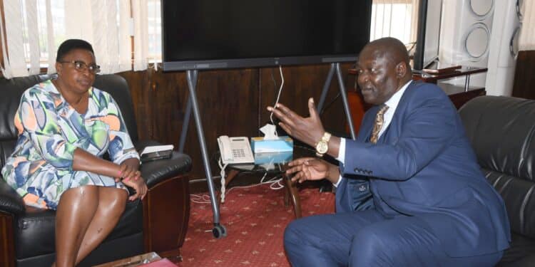 Kisumu Senator Prof Tom Ojienda and Gender CS Aisha Jumwa.Photo/Courtesy