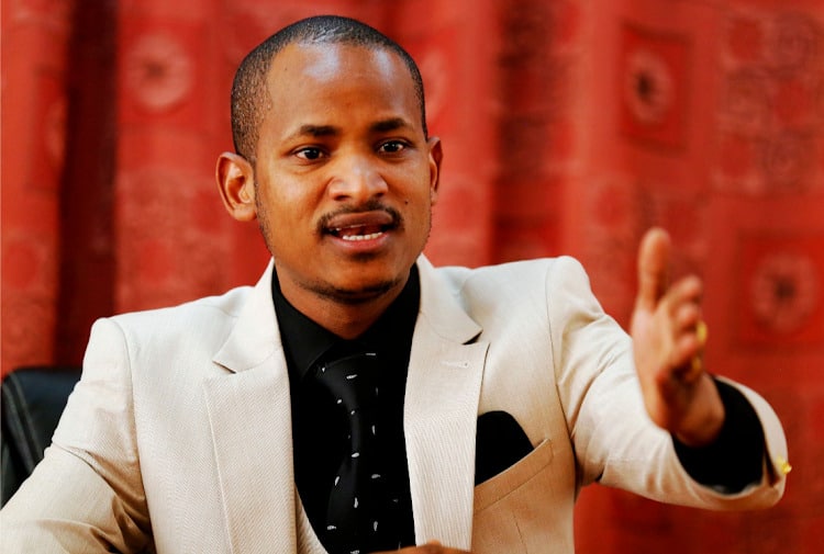 Embakasi East Member of Parliament Babu Owino addressing the press at Parliament buildings.PHOTO/COURTESY