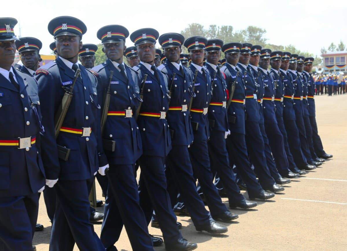 Police officers during a past ceremony.PHOTO/COURTESY