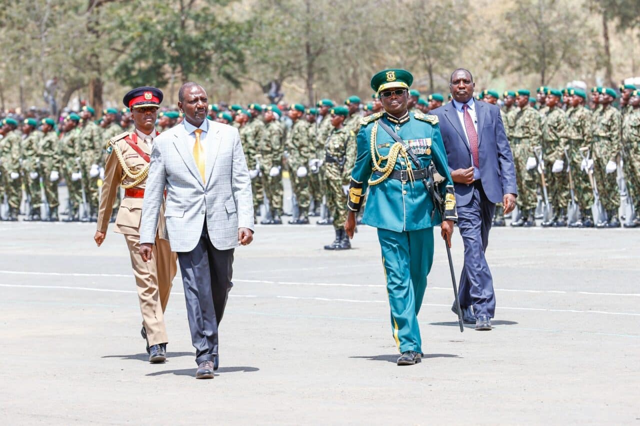 President William Ruto during the 86th NYS pass out parade in Gilgil.Photo/PCS