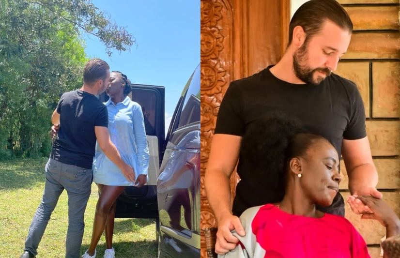Songbird Akothee with her Husband to be, Mr. Omosh: PHOTO/Courtesy