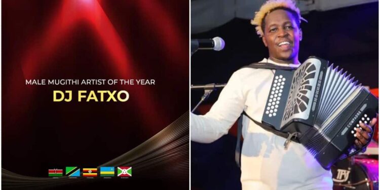 Male Mugithi Artist of The Year Award Winner Dj Fatxo :PHOTO/Courtesy