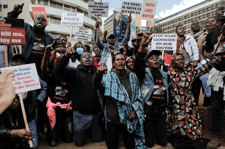 Kenyans protest against police extrajudicial killings in Nairobi in December 2022  | Tony Karumba/AFP via Getty Images