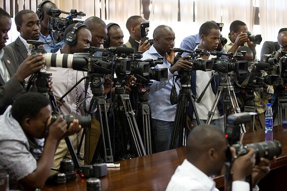 Journalists at work.Photo/Courtesy