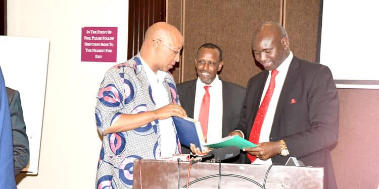 Principal Secretary for Immigration and Citizens Services Julius Bitok when he met Northern Kenya MPs.Photo/Courtesy
