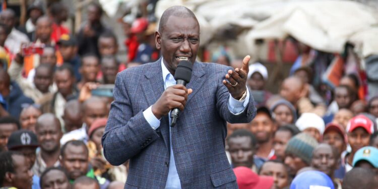 President Ruto when he Commissioned the Ksh 2.7 billion Mavoko Water Supply Project in Machakos on Friday.Photo/PCS
