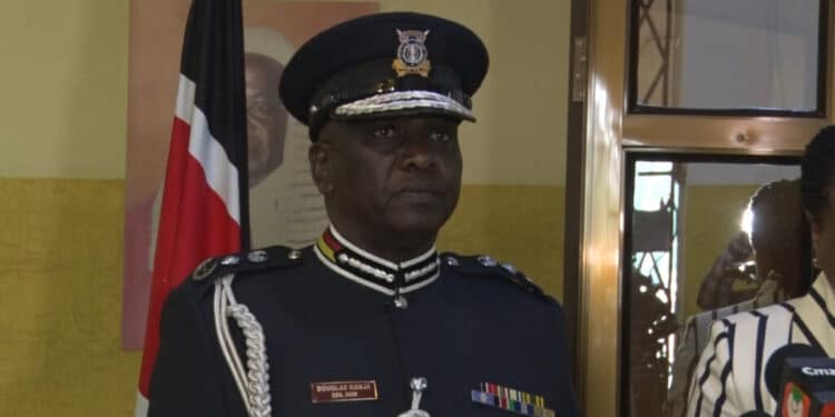 Douglas Kanja Kirocho takes oath of office as the new deputy Inspector-General of police.

Photo Courtesy