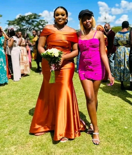 A Skimpily Dressed Eve Mungai with Milly wa Jesus: PHOTO/Courtesy