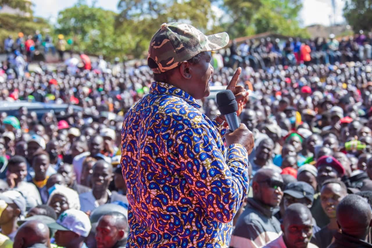 Kalonzo Musyoka addresses an opposition rally at the Kamukunji grounds. Photo/ Kalonzo Musyoka,Twitter