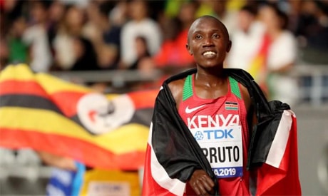 Kipruto after setting the 10km record in Valencia 

Photo Courtesy