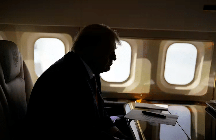 Former President Donald Trump on his airplane on June 10, 2023, two days after his federal indictment | Jabin Botsford/The Washington Post via Getty Images