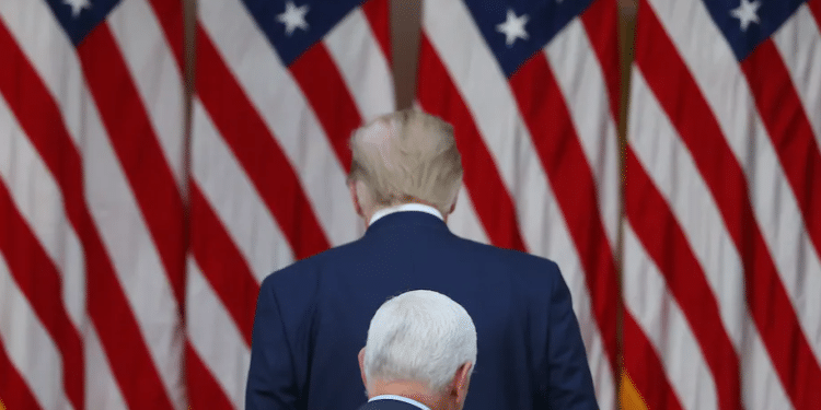 Former President Donald Trump and former Vice President Mike Pence appear together in November 2020 | Tasos Katopodis/Getty Images