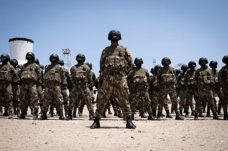 Mozambican Armed Defence Forces being inspected in Cabo Delgado Province | Simon Wohlfahrt/AFP via Getty Images
