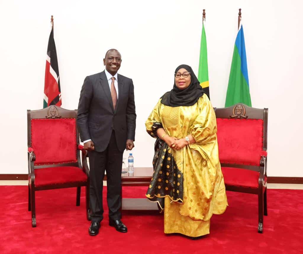 President Ruto flew to Tanzania to hold talks with Samia Suluhu.