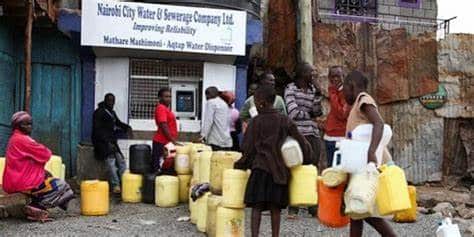 Nairobi Water company announces a water supply shutdown in aress in Nairobi