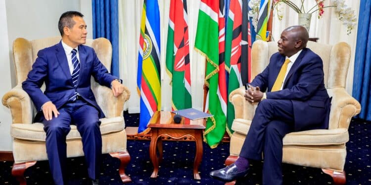 Deputy President Rigathi Gachagua and the Ambassador of the People's Republic of China, H.E. Zhou Pingjian talks plans on making UDA party better to serve Kenyans into prosperity