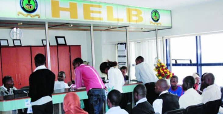 Students seeking services at the HELB offices.