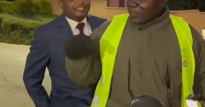 Trade CS Moses Kuria rides a bike to a Cabinet Meeting at Kakamega