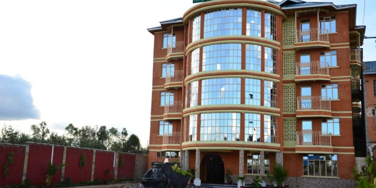 A photo showing the front facade of the Great North Resort in Murang'a County that has been put up for auction.