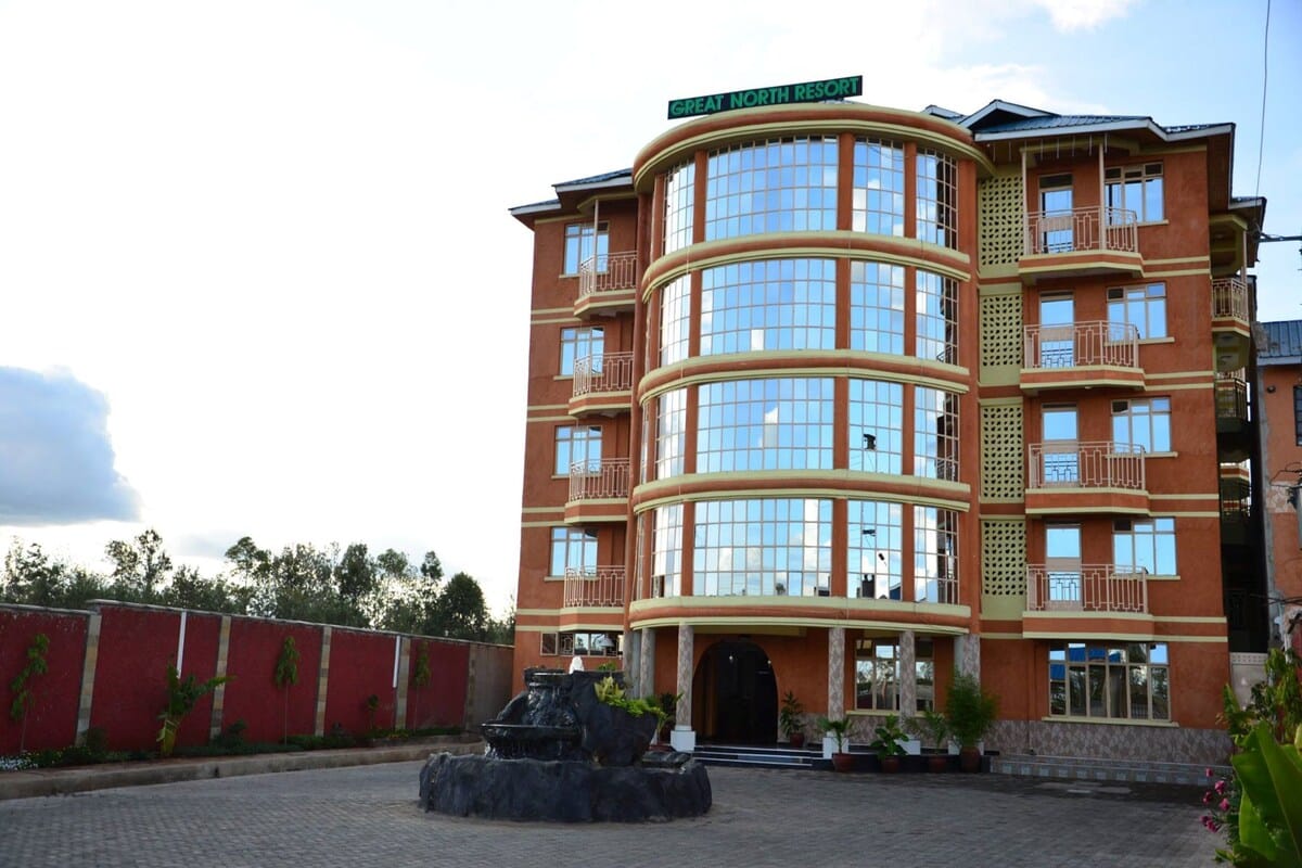A photo showing the front facade of the Great North Resort in Murang'a County that has been put up for auction.