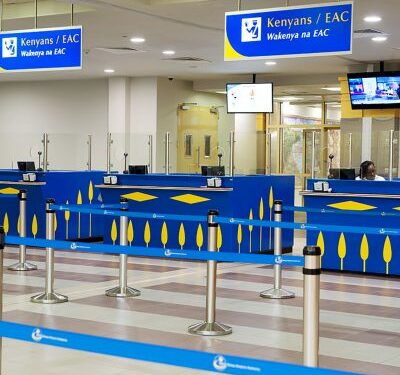 A photo showing a section in the JKIA. The airport is mooting switching Solar energy.